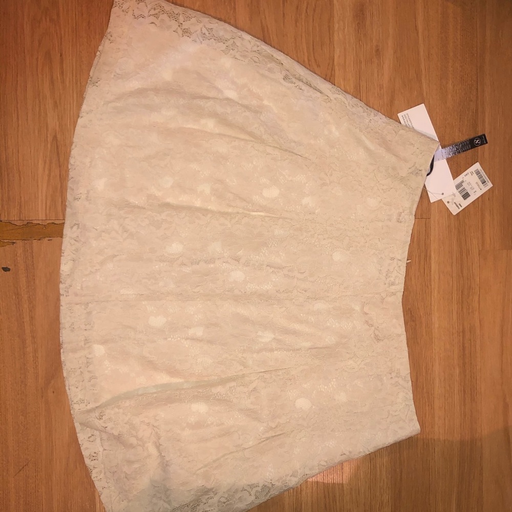 White Lacey Mini Skirt